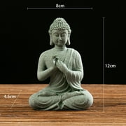 Garden Ornament Sitting Buddha Resin Stone Zen Effect Outdoor Indoor Statue
