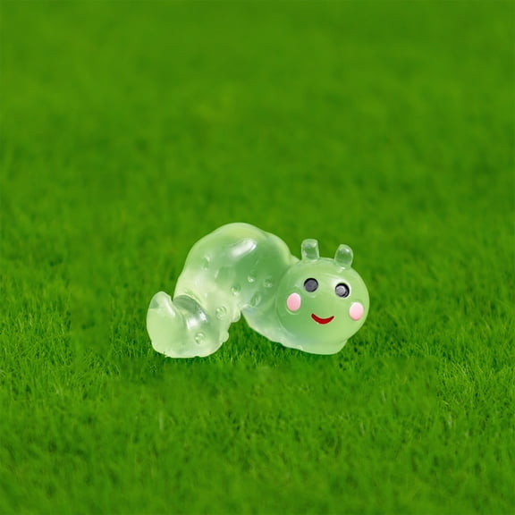 Garden Ornaments Set | Moss Luminous Plastic Decor | Glow in the Dark Landscaping Accessories | Weather Resistant | 3 Pack | 2.5x1.3cm | Outdoor Patio Yard