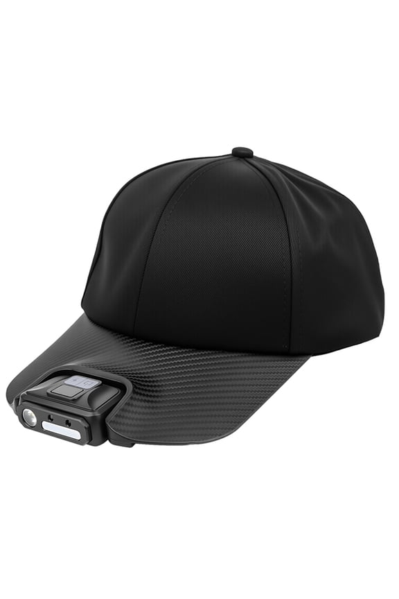 Garden Outdoor Fishing Ball Cap, Motion Sensor LED Hat Light 7 Modes 200-300LM 50-100M Range, Battery Powered Outdoor Baseball Cap with Light, Ideal for Fishing, Hiking, Camping