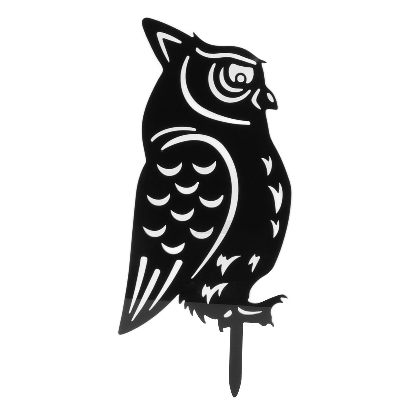 Garden Owl Decorative Insert Card Outdoor Courtyard Lawn Owl Silhouette ...