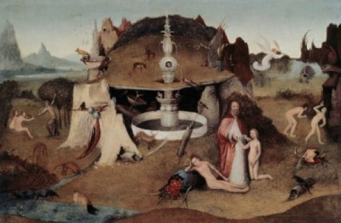 The Garden of Paradise Hieronymus Bosch (ca1450-1516 Netherlandish) Tempera on wood panel Art Institute of Chicago Illinois USA Canvas Art - (24 x 36)