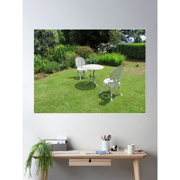 Garden Party Table Poster Wall Art, Modern Wall Decor For Living Room Bedroom, 12x18 UNFRAMED