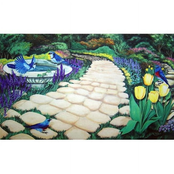 Garden Path Doormat Rug, Green - 18 x 30 in.
