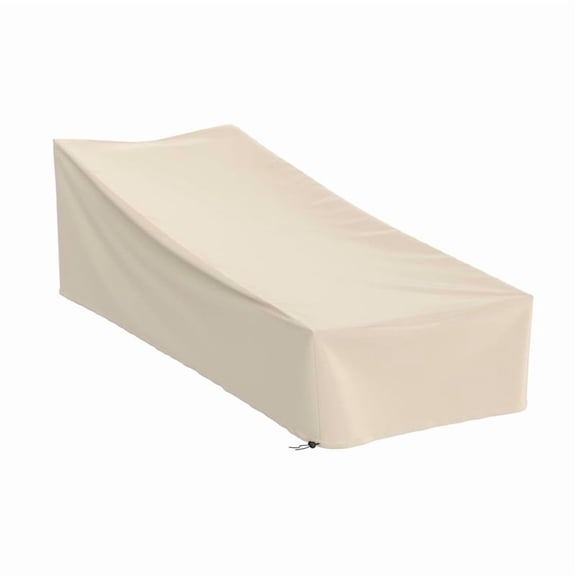 Garden Patio Chaise Lounge Cover, Heavy Duty Outdoor Lounge Chair Covers, UV Resistant Patio Furniture Covers Waterproof 210D Oxford Cloth All Weather Protection (Beige, 79"W x 28"D x 27"H - 1 Pack)