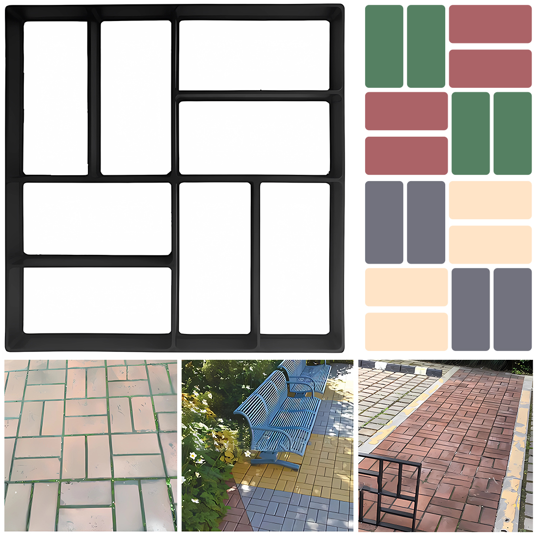 12 River Rock Molds #OOR-04 - Make 100s Of Concrete Stones For Walls, Fast Ship From USA