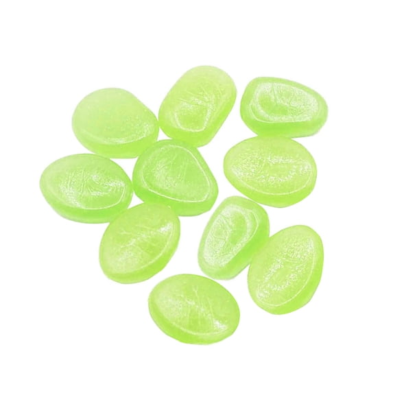 Garden Pebbles Glow Stones Rocks Luminous Pebbles For Walkways Outdoor Decor 20P,Yellow Shining Stone