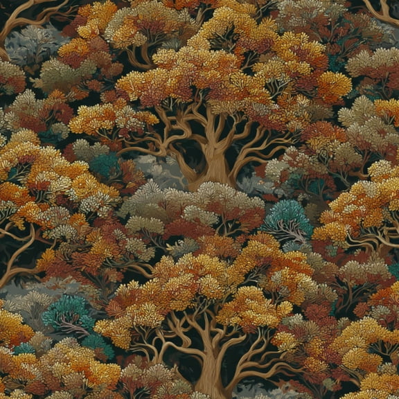 Garden Peel and Stick Wallpaper 17.7in x 9.8ft Autumn Forest Landscape Colorful Tree Detailed Foliage Contact Paper Vinyl Waterproof Self Adhesive Wall Paper for Bedroom Shelf Cabinet Renter Friendly