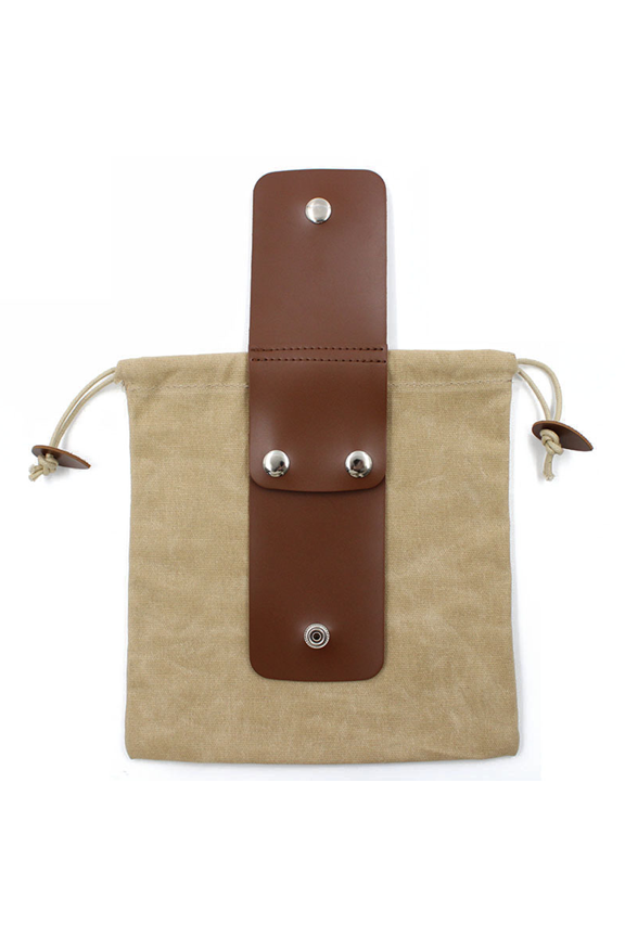 Garden Picking Fruit Bags With Drawstring for Harvesting Multi-function Foraging Bag - brown