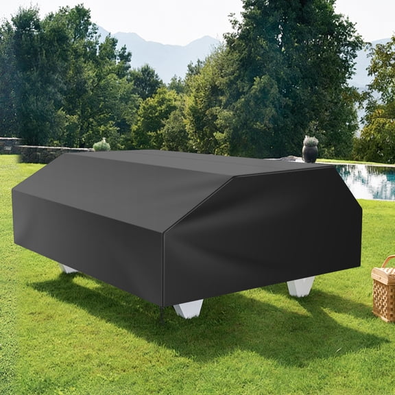 Garden Picnic Table Cover with Drawstring Waterproof Oxford Cloth Outdoor Camping Table Bench Cover Machine Washable for All Season