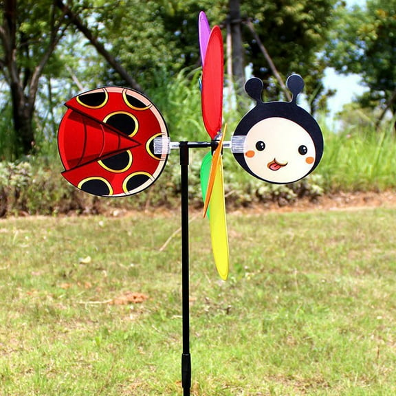 Outop Red Insect Pinwheels And Wind Spinners Outdoor Yard Garden Patio Decorations