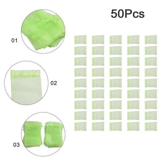 Garden Plant Fruit Protect Drawstring Net Bag Mesh Against Bird