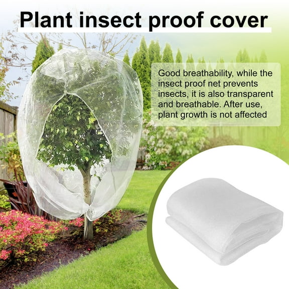 Garden Plant Netting Bags with Drawstring Large Fruit Tree Bird Barrier Netting Fruit Protection Mesh Bag Insect Proof Cover for Gardening and Harvest S