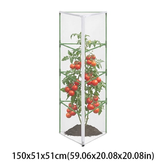 Garden Plant Protector Cage Mesh Netting with Zipper, Insect Bug Bird Netting Screen for Tomato Plants, Veggies and Fruits, White Fine Mesh, 1 Pack