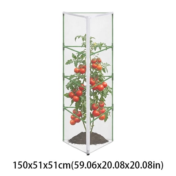 Garden Plant Protector Cage Mesh Netting with Zipper, Insect Bug Bird Netting Screen for Tomato Plants, Veggies and Fruits, White Fine Mesh, Without stand,1 Pack