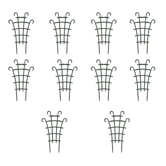 Garden Plant Support Cages for Climbing Vines and Flowers, Metal Pergola Stand with Leaf Guard, 10 Pack Adjustable Support Frame