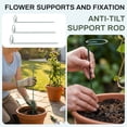thumbnail image 1 of Garden Plant Support Stake Rod,Metal Flower Stem Stabilizer Anti-Tipping Climbing Frame for Potted Peony Lily Sunflower Tomato Greenhouse 12 Inch, 1 of 6