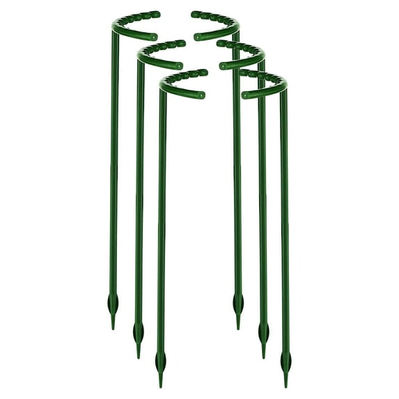 Garden Plant Support Stakes | Plastic Climbing Vine Holders for Clematis Ivy Miniature Rose Chiba Chlorophytum | Flexible Lightweight Trellis | 12 Pack | 25x14.5cm | Potted Plant Supporter