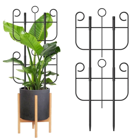 2 Pack Stackable Metal Trellis, Heavy-Duty Support for Indoor and Outdoor Vines, Pothos, Ivy and Flowers
