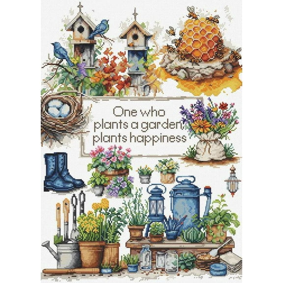 Garden Plants B2424L Counted Cross-Stitch Kit