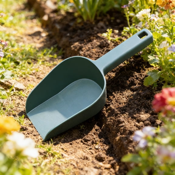 Garden Plastic Trowel - Ergonomic Vegetable Digging Tool, Durable Hard Plastic Construction, Wide Blade for Efficient Planting, Fertilizing, and Pet Food Serving - Versatile Indoor/Outdoor Use