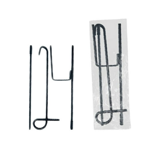 Garden Pole Stand Metal Flagpole Holder Outdoor Yard Display 30x45cm Black Courtyard Ground Mount Flag Staff Bracket