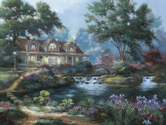 Garden Pond Canvas Art - N Mirkovich (18 x 24)