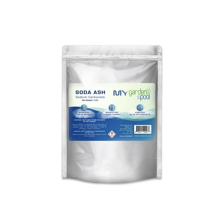 My Garden Pool Soda Ash - pH Increaser for Crystal-Clear Waters, Laundry Booster, Tie Dye Fixer - Elevate Your Pool and Projects with Sodium Carbonate 1 lbs