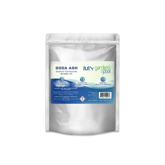 My Garden Pool Soda Ash - pH Increaser for Crystal-Clear Waters, Laundry Booster, Tie Dye Fixer - Elevate Your Pool and Projects with Sodium Carbonate 1 lbs