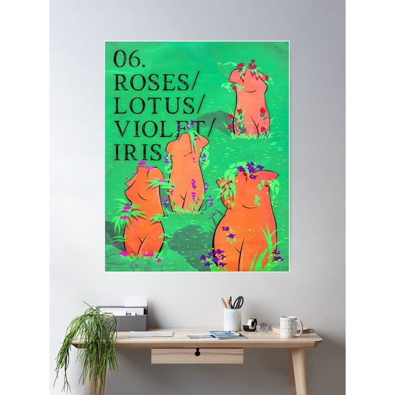 Garden Poster Wall Art, Modern Wall Decor For Living Room Bedroom, 16x24 UNFRAMED