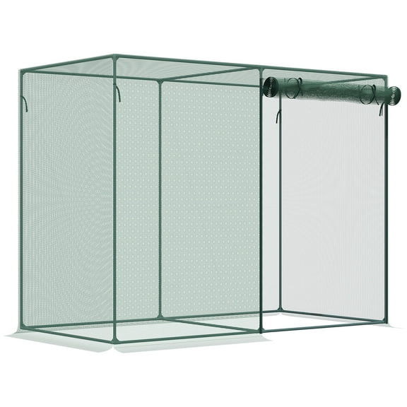 Garden Pots Outsunny 6' x 3' Crop Cage, Plant Protection Tent with Zippered Doors for Vegetable Garden, Backyard, Green,Outdoor Garden Planters