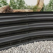 Garden Pots Raised Garden Bed Outdoor, Oval Large Metal Raised Planter Bed for for Plants, Vegetables, and Flowers - Black,Planters For Outdoor Plants