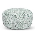 thumbnail image 1 of Garden Pouf Cover with Zipper, Olive Branches with Leaves Classic Simplistic Soft Spring Time Theme, Soft Decorative Fabric Unstuffed Case, 30" W X 17.3" L, Almond Green Green, by Ambesonne, 1 of 5