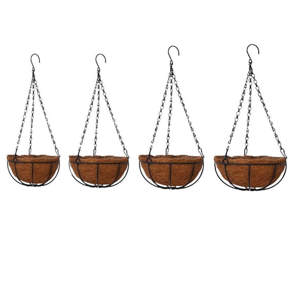 Garden Products Black Metal Coconut Hanging Basket