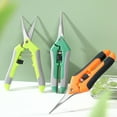 thumbnail image 1 of Garden Pruning Scissors | Stainless Steel Fruit Tree Shears | Safe Lock | Ergonomic Non-Slip Handle | Spring-Loaded | 1 Piece | 16.7x4.4x1.5cm | Green Orange, 1 of 6