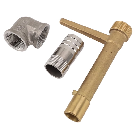 Garden Quick Coupler Key Tool Kit with Elbow Fitting & Thread Coupling, Brass Stainless Steel, G3/4 Caliber for Sprinkler Irrigation