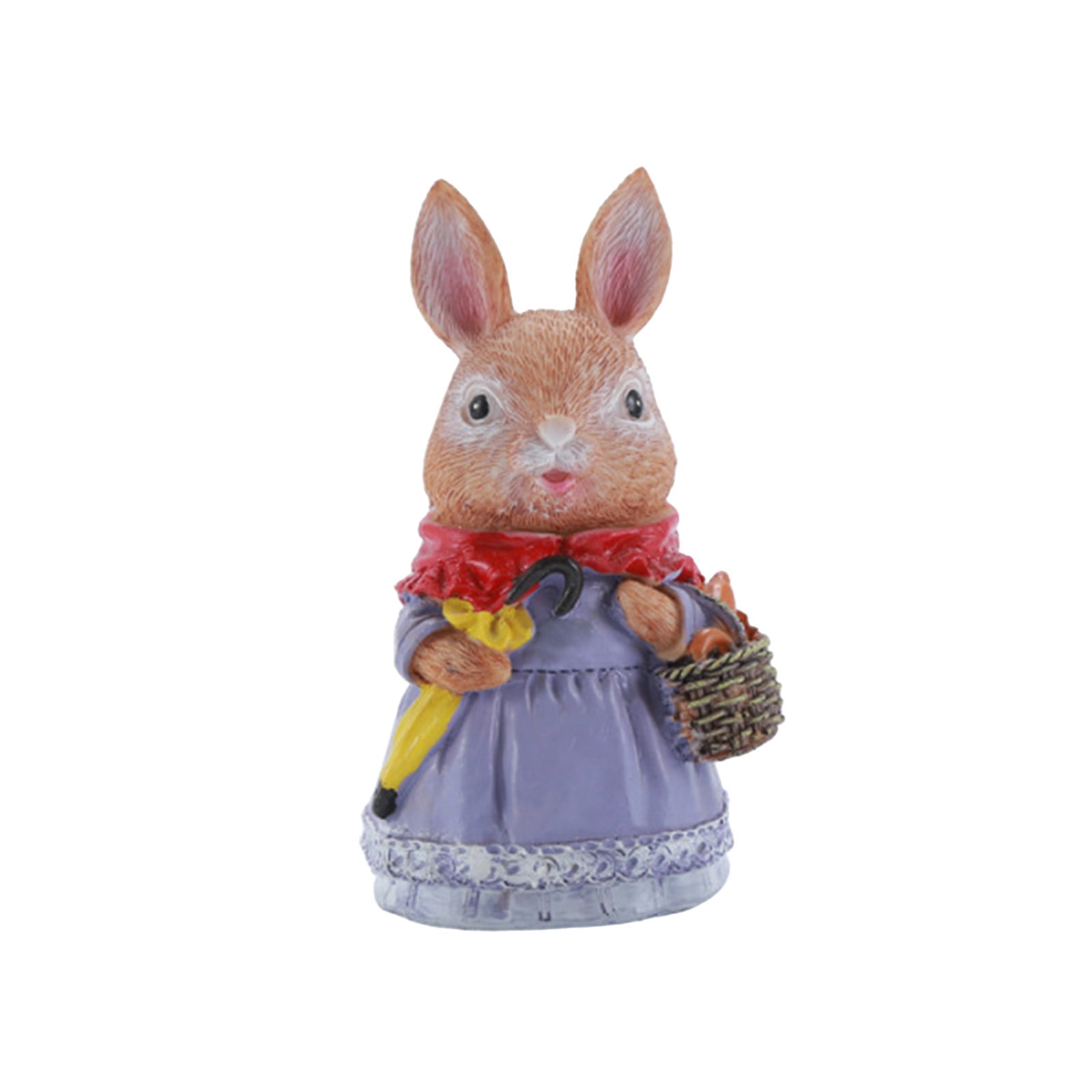 Garden Rabbit Statue Outdoor Decor Hold Umbrella, 5.9