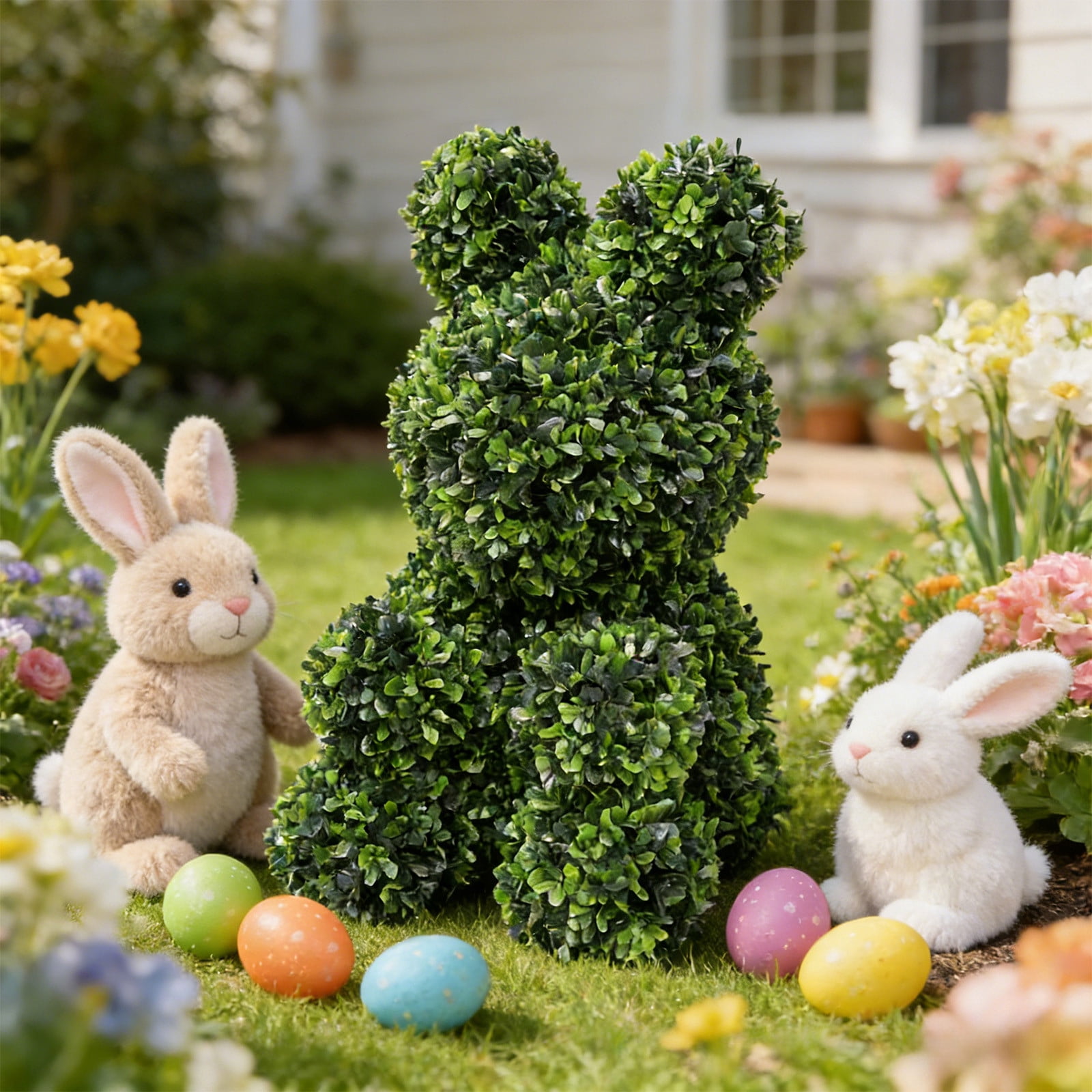 Terrace Rabbit Garden Rabbit Statue - Outdoor Simulated Rabbit Ornament, Home Lawn ...