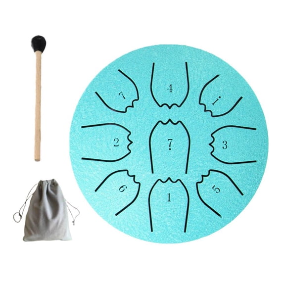 Garden Rain Drum, Rain Drum for Outside Garden with The Fingerstalls, 9 Tone Steel Tongue Drum, Percussion Instrument for Musical Education Concert Mind Healing Yoga Meditation