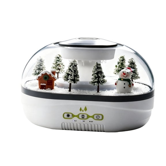 Garden Raindrop Aroma Diffuser, Essential Oil Diffuser with Mist Humidifier, Village Design Aromatherapy Diffuser with Warm Night Light, Quiet Timer Function for Home