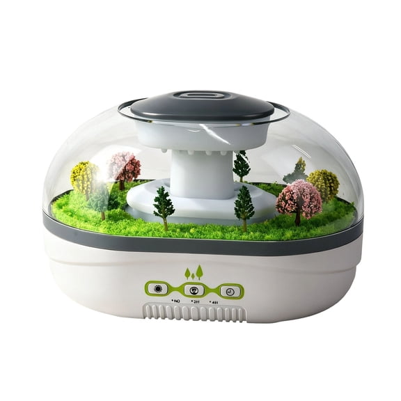 Garden Raindrop Aroma Diffuser, Essential Oil Diffuser with Mist Humidifier, Village Design Aromatherapy Diffuser with Warm Night Light, Quiet Timer Function
