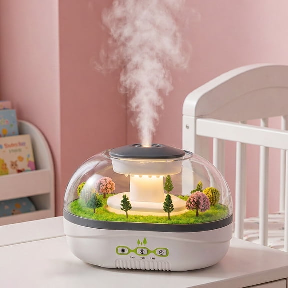 Garden Raindrop Aroma Diffuser Essential Oil Mist Humidifier Warm Light