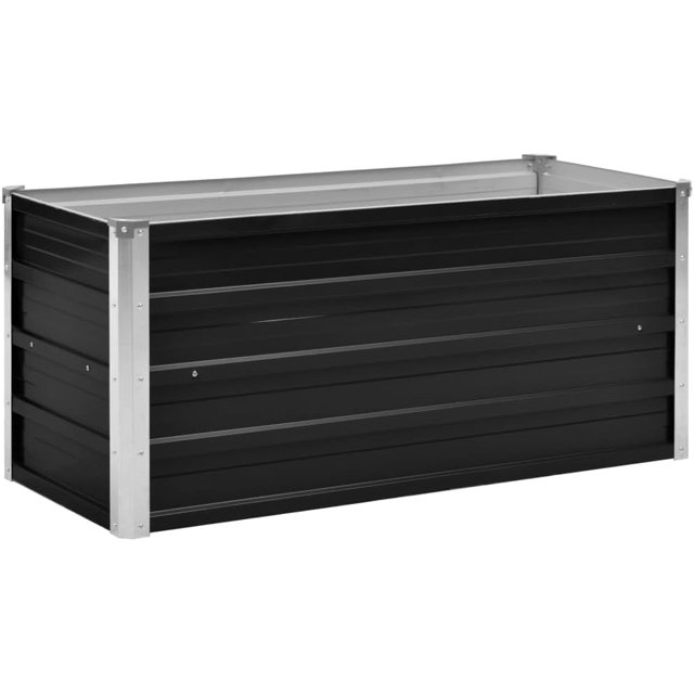 Garden Raised Bed Galvanised Steel, Rectangular Garden Planter for