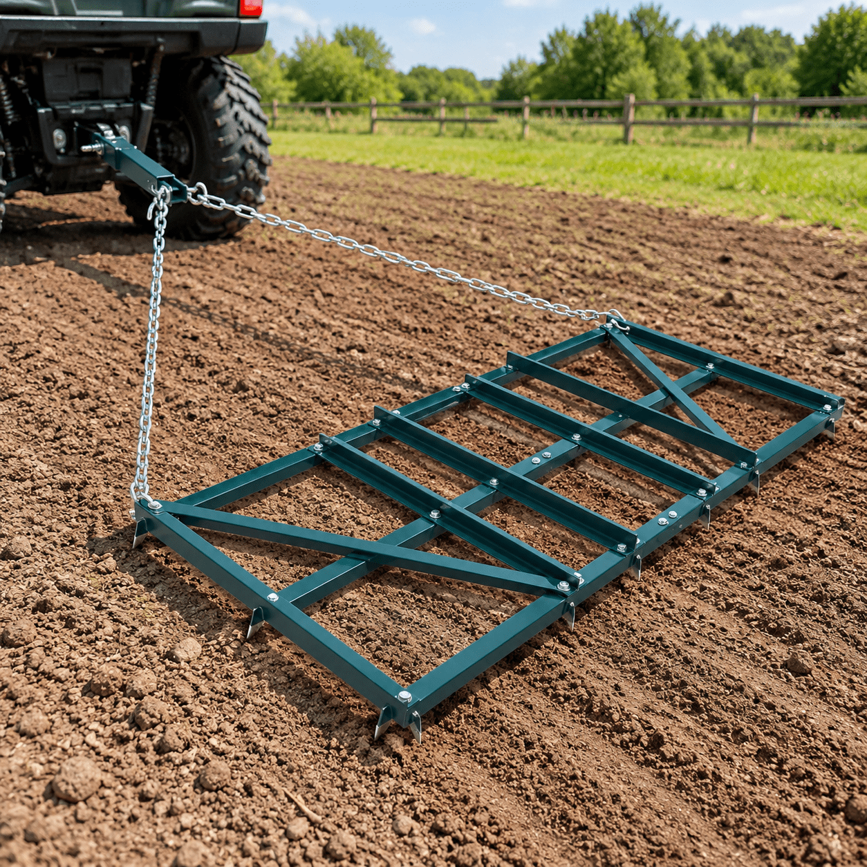 Destoning Rake Garden Rake Drag Harrow 48 x 20 x 6 Inch Steel Landscape Tool - Walmart.com