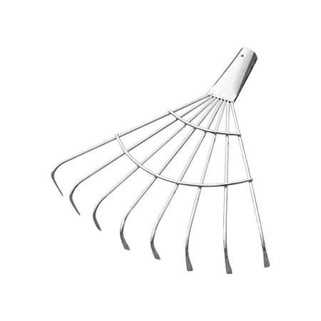 Garden Rake Head Turf Rake Head Manual Weeder Lightweight Thatch Rake Head Leaf Rake Head for Cleaning Leaves Sticks and Debris Flower Beds flat tines