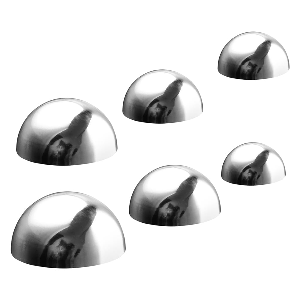 TABLZONE Reflective Hemisphere Garden Mirror Balls 6Pack Stainless Steel