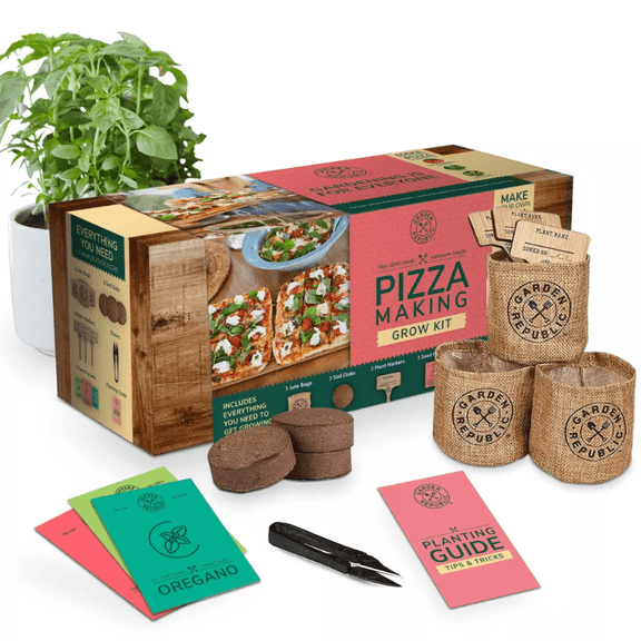 Garden Republic Pizza Making Herb Growing Kit with 3 Count