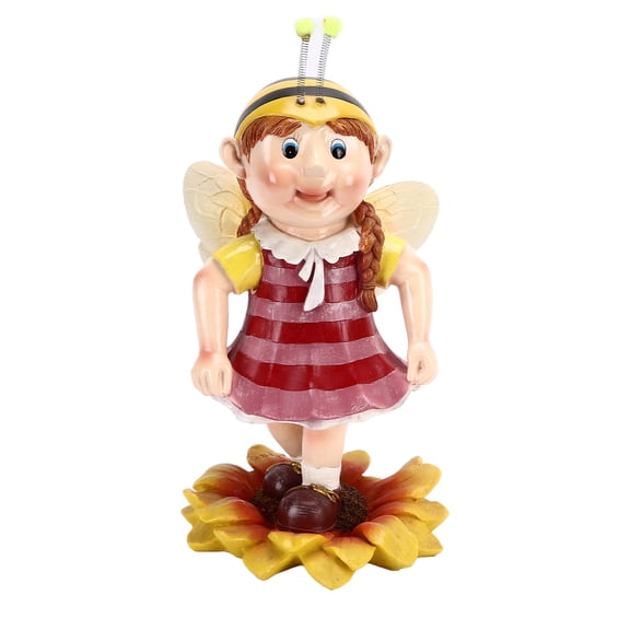 Garden Resin Ornament Cartoon Bee Waterproof Pastoral Style Outdoor Statue For Courtyard Indoor