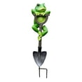thumbnail image 1 of Garden Resin Statue for Outdoor | Sculptures & Statues Garden Figurines with Shovel Animals Rabbit Turtle,5X16.5 cm,Green, 1 of 8