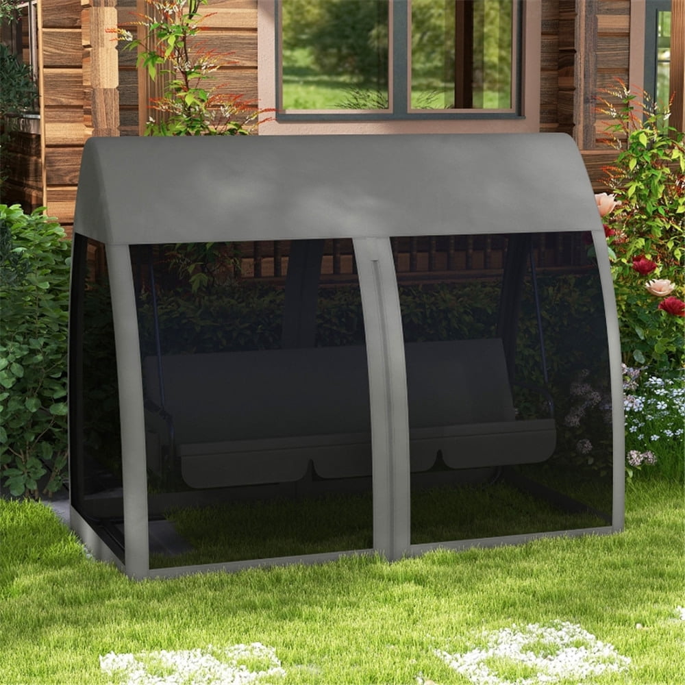 Garden Rocking Chair with Canopy, Outdoor Chair for Garden, Yard and ...