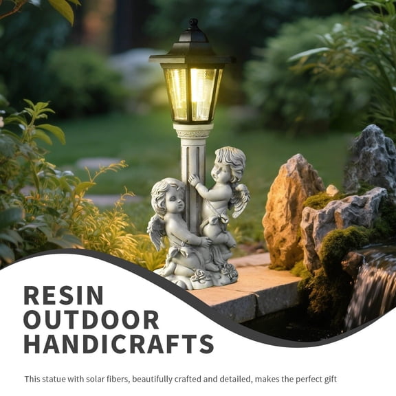 Garden Roman Column Solar Light, Outdoor LED Porch Light with Home Decor Ornament, for Patio, Pathway, Garden